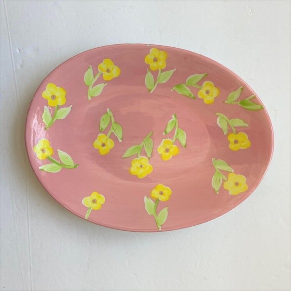 5 Easter Egg Shaped Dishes Floral Pastel Spring Holiday Candy Small Plate 9x6 in - Picture 3 of 12